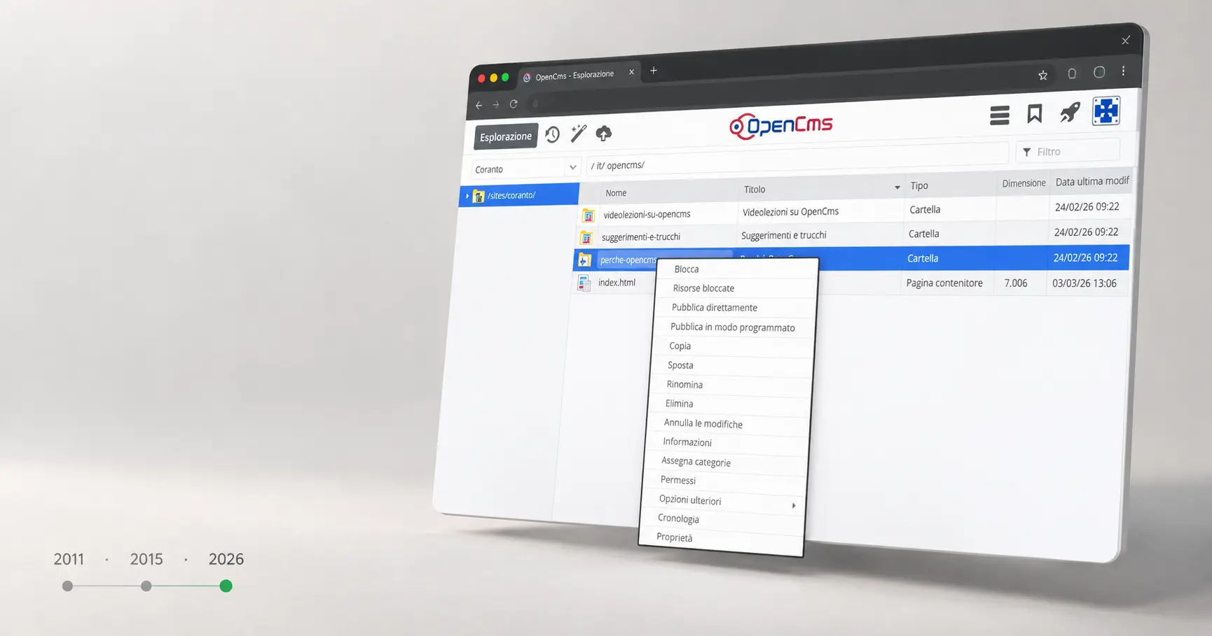 OpenCms 21: la localizzazione italiana entra nel progetto ufficiale