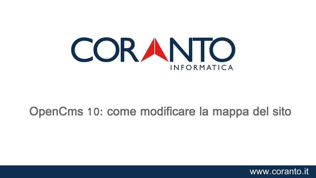 Video tutorial: OpenCms 10 - Mappa del sito